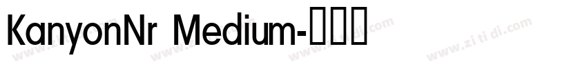 KanyonNr Medium字体转换
